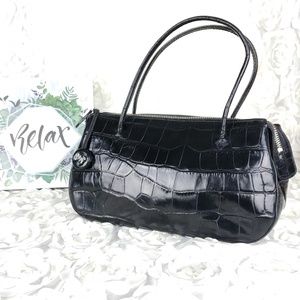 MB Monsac Original Black Textured Vintage Handbag